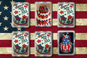 独立日蛋糕记忆卡