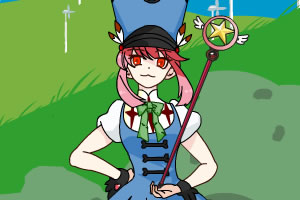 拿魔力棒的女生