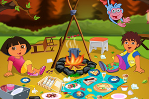 朵拉清理森林营地