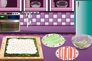 跟莎拉学做加州肉卷