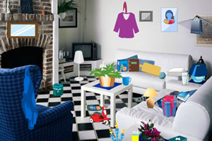 格子房间找东西