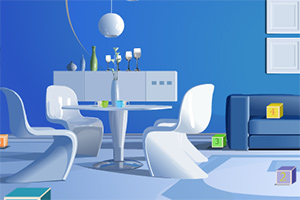 豪华蓝色房逃脱