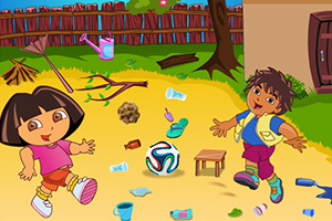 朵拉和迭戈清理场地