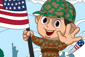 快乐独立日上色