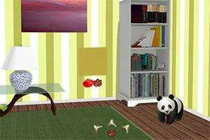 小熊猫逃出房间