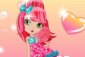 可爱的棒棒糖女孩