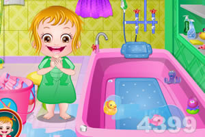 可爱宝贝浴室清洁