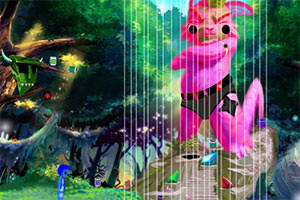 逃离兔子雕像森林