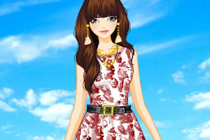 飞度喇叭连衣裙