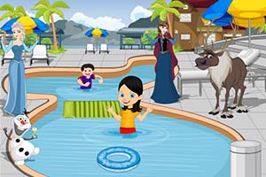 泳池派对后的清洁