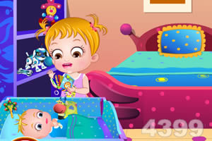 可爱宝贝照顾弟弟