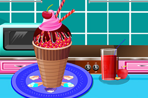 装饰美味的冰淇淋