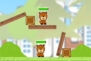 给小松鼠吃松果