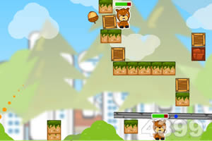 给小松鼠吃松果