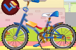 小朋友修自行车