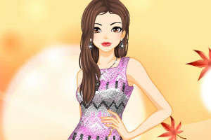 粉红色亮片连衣裙