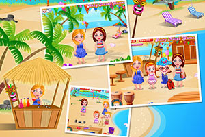 可爱宝贝海滩派对