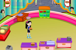 忙碌的快餐小店