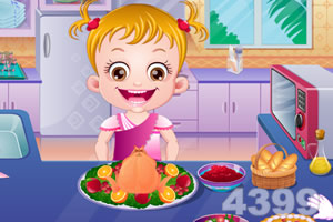 可爱宝贝家庭晚餐聚会