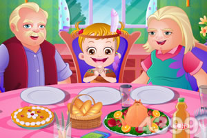 可爱宝贝家庭晚餐聚会