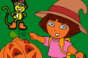 朵拉万圣节填色