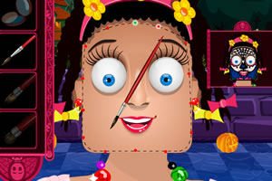 佐伊万圣节脸部彩绘