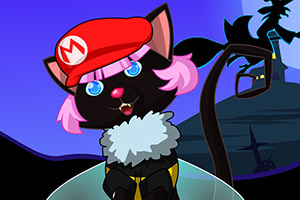 万圣节的小黑猫