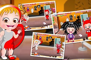 可爱宝贝万圣节的城堡