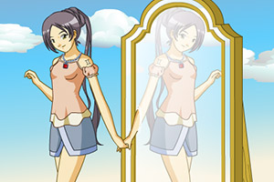 爱照镜子的女孩