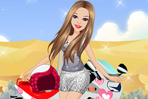 美丽的摩托女孩