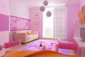 小孩房里找字母