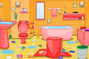 索菲亚清理浴室