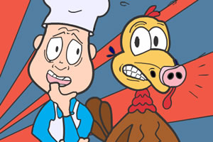 有趣的火鸡上色