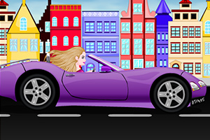 芭比在车上补妆