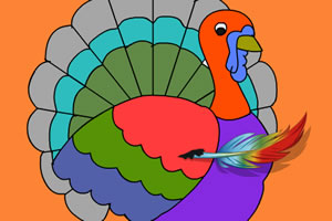 感恩节彩图上色