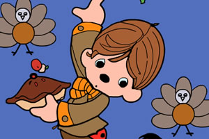 感恩节晚餐上色