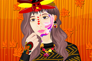 感恩节个性脸绘