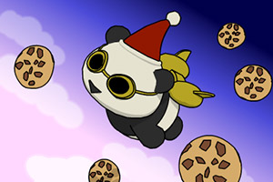 熊猫飞翔圣诞版