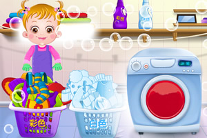 可爱宝贝是洗衣房小天使