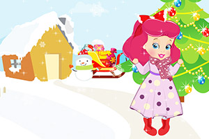 布置波波宝贝的圣诞节