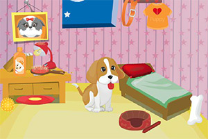 打扫狗狗的房间
