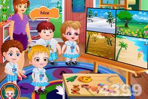 可爱宝贝识季节