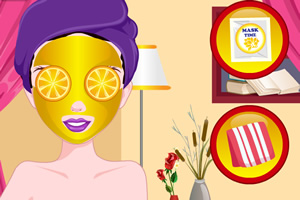 朋克女孩做美容