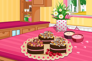 设计心形夹心布朗尼