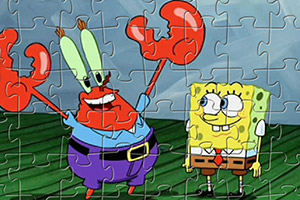 海绵宝宝和蟹老板拼图