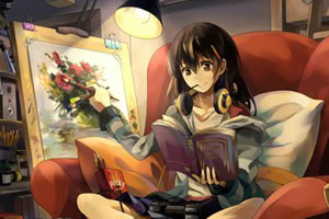 动漫女孩房间找东西