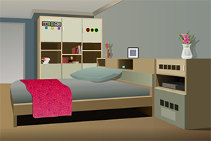 伤心的男孩逃脱