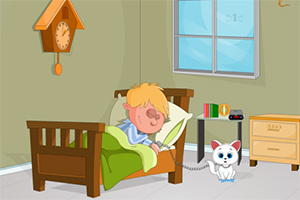 被锁凯蒂猫逃出房间