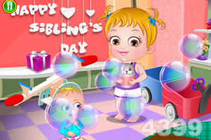 可爱宝贝兄弟姐妹的一天