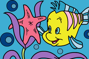 可爱比目鱼上色